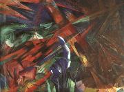 Franz Marc Animal Destinies : The Trees Show their Rings ; The Animals, their Veins oil on canvas